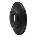 R1 76-86 Jeep CJ5 Front Right Drilled & Slotted Black Brake Rotor