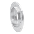 DFC 04-15 Infiniti QX56 Rear Left Drilled & Slotted Silver Brake Rotor