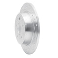DFC 88-89 Merkur Scorpio Rear Left Drilled & Slotted Silver Brake Rotor