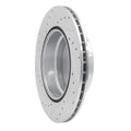 R1 08-13 BMW 135I Rear Right Drilled & Slotted Silver Brake Rotor