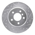 R1 00-06 BMW X5 Rear Right Drilled & Slotted Silver Brake Rotor