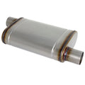 aFe MACH Force-Xp 409 SS Muffler 2.5in Offset Inlet/2.5in Offset Outlet 14in L x 9in W x 4in H Body
