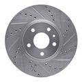 DFC 13-20 Ford Fusion Front Right Drilled & Slotted Silver Brake Rotor