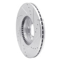 DFC 06-13 Ford Fusion Front Left Drilled & Slotted Silver Brake Rotor