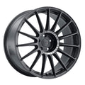 ~(24 lbs. 20X20X11)~ TSW PADDOCK 18x9.5 5/120 ET39 CB76.1 SEMI GLOSS BLACK W/MACHINED TINTED RING