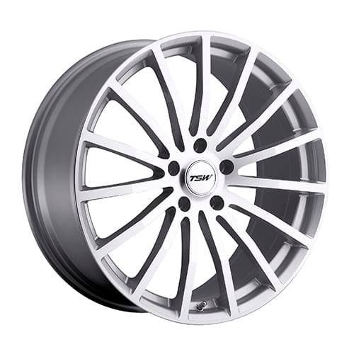 TSW Alloy Wheels silver auto part