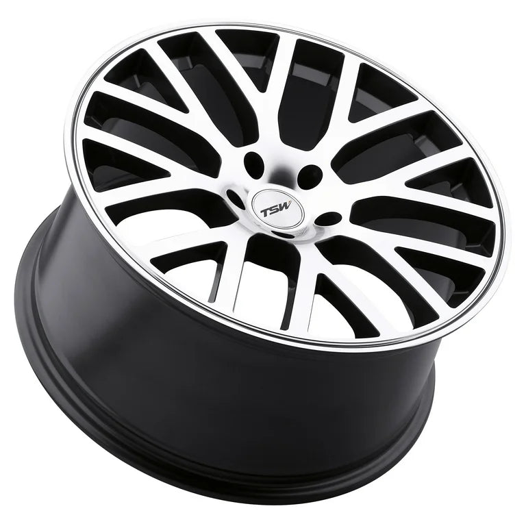 ~(41 lbs. 21X21X10)~ TSW DONINGTON 19x8.0 5/100 ET32 CB72.1 GUNMETAL MIRROR CUT FACE/GUNMETAL LIP