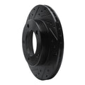R1 76-86 Jeep Scrambler Front Left Drilled & Slotted Black Brake Rotor