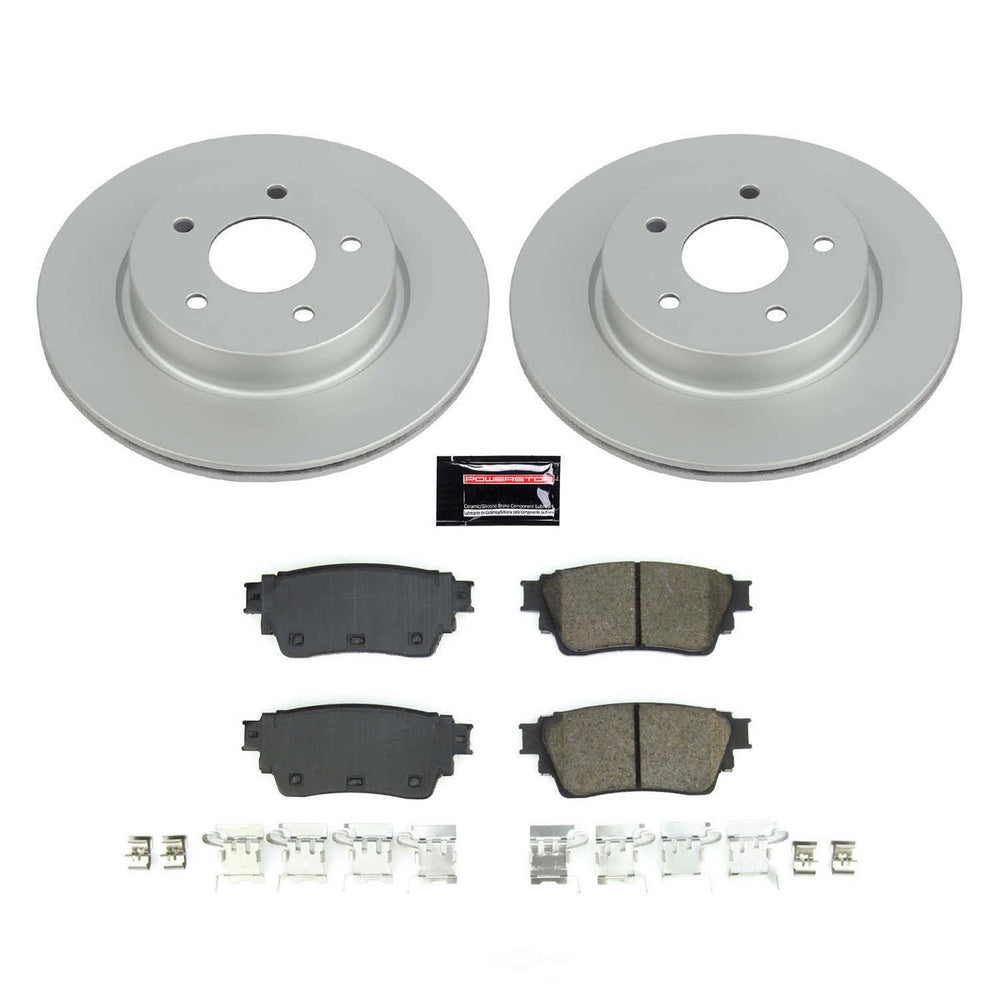 Power Stop 2021 Nissan Rogue Rear Z17 Coated Brake Kit