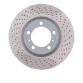 DFC 09-23 Porsche 718 Cayman Right Front Drilled Hi-Carbon Alloy Geomet Coated Rotor