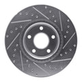 DFC 04-19 Ford C-Max Front Left Drilled & Slotted Silver Brake Rotor