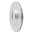 R1 Concepts Brake Rotor Drilled and Slotted Silver Fits Mini Cooper