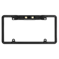 FULLFRAME LICENSE PLATE BACKUP CAMERA W/PARKING LINES & LED LIGHTS BLACK