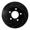 R1 80-89 American Motors Eagle Front Left Drilled & Slotted Black Brake Rotor