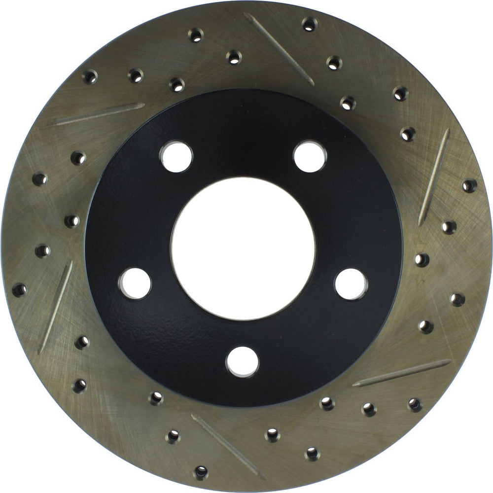 R1 80-89 American Motors Eagle Front Left Drilled & Slotted Black Brake Rotor