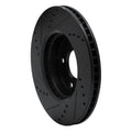 R1 14-24 Mazda CX-3 Front Right Drilled & Slotted Black Brake Rotor