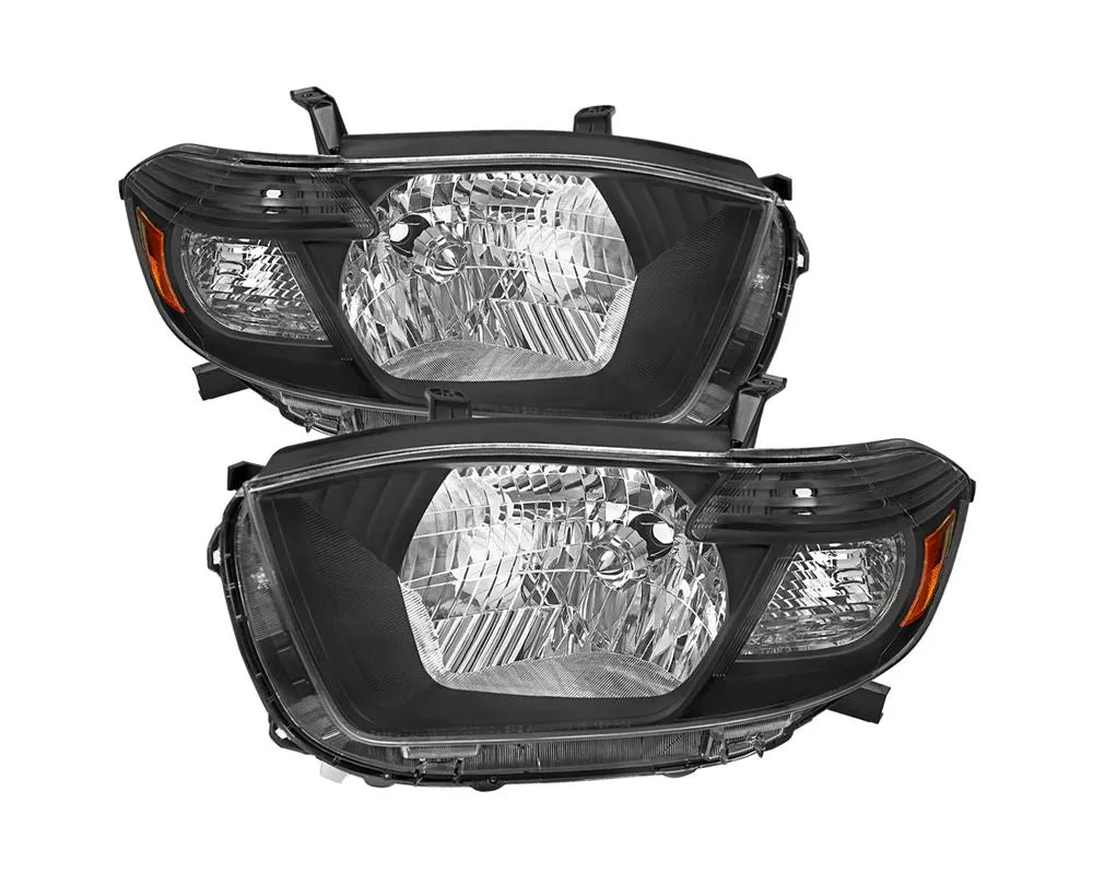 HEADLIGHTS BLACK HOUSING CLEAR LENS - JAPAN BUILT ONLY -NO BULBS INCLUDED