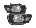 HEADLIGHTS BLACK HOUSING CLEAR LENS - JAPAN BUILT ONLY -NO BULBS INCLUDED