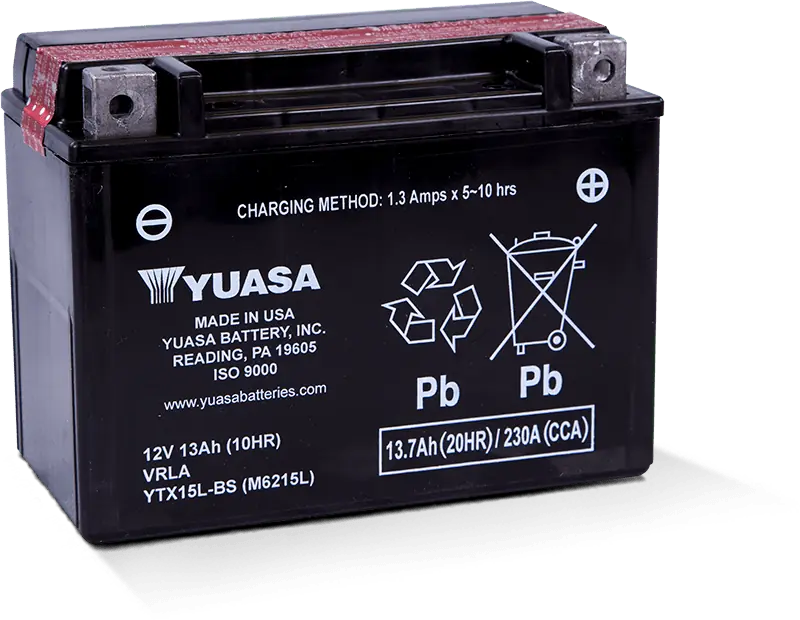 12 V AGM BATTERY YTX15LBS (W/ BOTTLE OF ACID) MADE IN THE USA