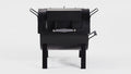 PORTABLE TABLETOP CHARCOAL GRILL AND SIDE FIREBOX