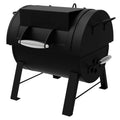 PORTABLE TABLETOP CHARCOAL GRILL AND SIDE FIREBOX
