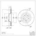 DFC 14-25 Cadillac CTS Front GeoSPEC Coated Rotor