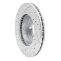 DFC 95-97 Ford Crown Victoria Front Right Drilled & Slotted Silver Brake Rotor