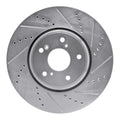 DFC 16-22 Acura ILX Front Right Drilled & Slotted Silver Brake Rotor