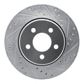 DFC 07-12 Dodge Nitro Front Right Drilled & Slotted Silver Brake Rotor