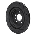 R1 16-26 BMW 228I Gran Coupe Rear Left Drilled & Slotted Black Brake Rotor