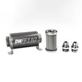 DeatschWerks Stainless Steel 5 Micron Universal Inline Fuel Filter Housing Kit (110mm)