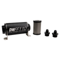 DeatschWerks Stainless Steel 5 Micron Universal Inline Fuel Filter Housing Kit (110mm)