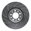 R1 13-23 Chrysler 200 Front Right Drilled & Slotted Silver Brake Rotor