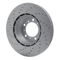 R1 Concepts GEOSPEC Coated Rotor - Drilled Fits Porsche 911
