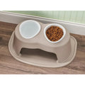 WeatherTech Pet Feeding System Double High 64oz 12in. Poly Bowl - Tan