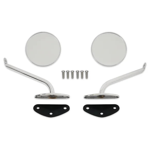 67-69 CHVY MIRROR SET-SS-ROUND/SMOO