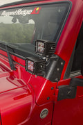 This dual A-Pillar light mount from Rugged Ridge fits 97-06 Jeep Wrangler TJ/LJ.