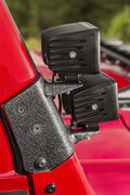 This dual A-Pillar light mount from Rugged Ridge fits 97-06 Jeep Wrangler TJ/LJ.