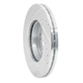 R1 Concepts Brake Rotor Drilled and Slotted Silver Fits Nissan 300ZX