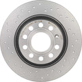 Brembo 06-09 Audi A3/A3 Quattro/2015 Q3/06-11 GTI Rear Premium Xtra Cross Drilled UV Coated Rotor