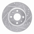 R1 Concepts Brake Rotor Drilled and Slotted Silver Fits Toyota Corolla