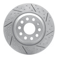 R1 16-25 Audi Q3 Rear Right Drilled & Slotted Geoperformance Rotor