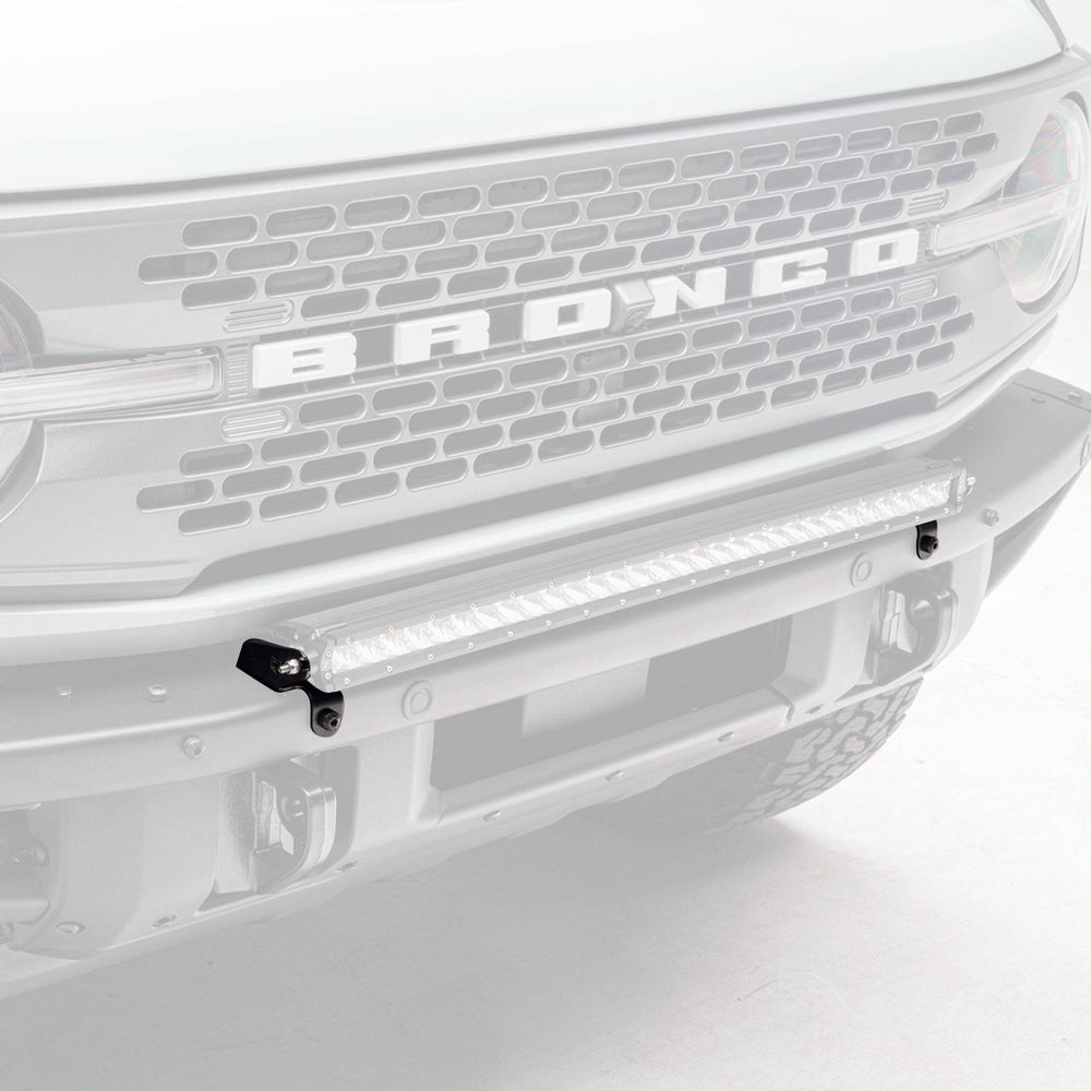 Front Bumper Top LED Bracket Black Mild Steel Bolt-on no drilling required to mount (1) 30 Inch Straight Single Row ZROADZ or Similar Style LED Light Bar