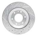 DFC 02-05 Buick Rainier Front Right Drilled & Slotted Silver Brake Rotor