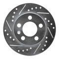 DFC 01-06 Audi TT Quattro Rear Left Drilled & Slotted Silver Brake Rotor