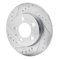 DFC 01-06 Audi TT Quattro Rear Left Drilled & Slotted Silver Brake Rotor