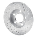 DFC 01-06 Audi TT Quattro Rear Left Drilled & Slotted Silver Brake Rotor
