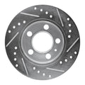 DFC 01-06 Audi TT Quattro Rear Left Drilled & Slotted Silver Brake Rotor