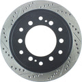 R1 01-09 Lexus GX470 Rear Right Drilled & Slotted Black Brake Rotor