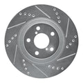 R1 04-25 Scion FR-S Front Right Drilled & Slotted Silver Brake Rotor